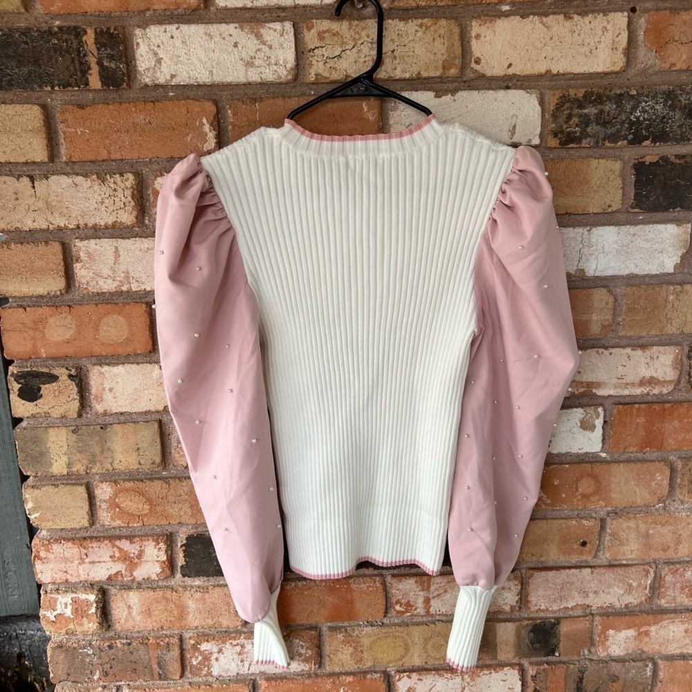 NWT FATE Puff Sleeve Crew neck sweater - Picture 9 of 11